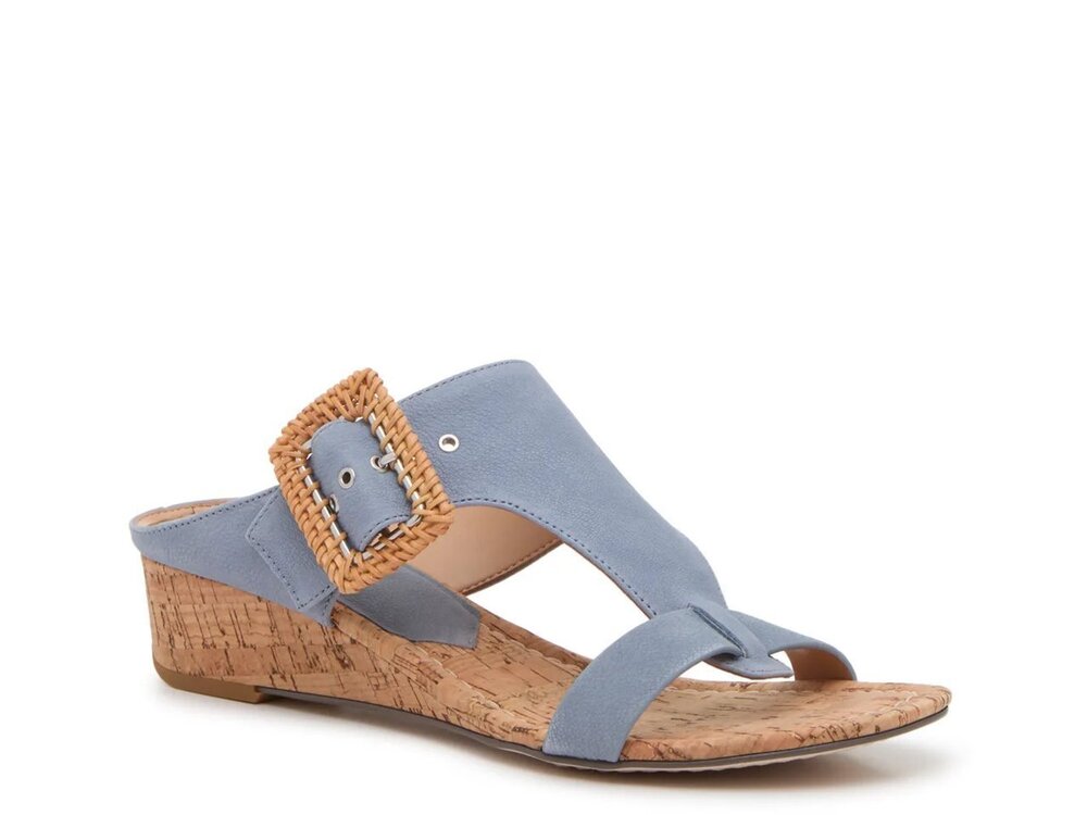 NWT Donald Pliner - Denim Blue Vine Wedge Sandal - 9.5